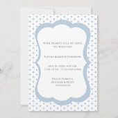 Blue Vintage Frame Whimsical Baby Aankondiging (Achterkant)