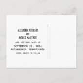 Blue Vintage Swirls Enregistrer la date Carte post (Dos)