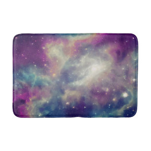 Blue Violet Blauwgroen Cosmic Nebula Milky Way Badmat