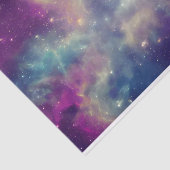 Blue Violet Blauwgroen Cosmic Nebula Milky Way Tissuepapier (Detail)