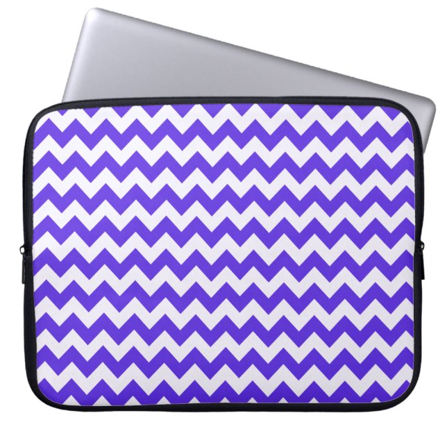 Blue Violet Chevron Laptop Sleeve (Voorkant)