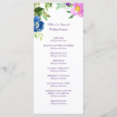 Blue Violet Garden Programme de mariage (Devant)