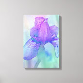 Blue Violet Iris Digital-Waterverf Canvas Afdruk (Voorkant)