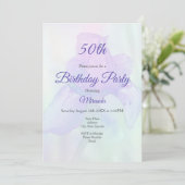 Blue Violet Iris Digital-Waterverf Kaart (Staand voorkant)