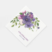 Blue Violet Wild Rozen Wedding Servet (Hoek)