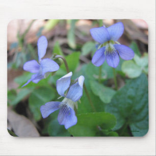 Blue Violets Mousepad Muismat