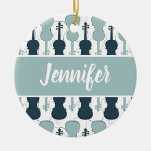 Blue Violin (of Viola)  Keramisch Ornament