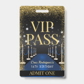 Blue VIP Pass Hollywood Tapis rouge Badge d'annive (Dos)