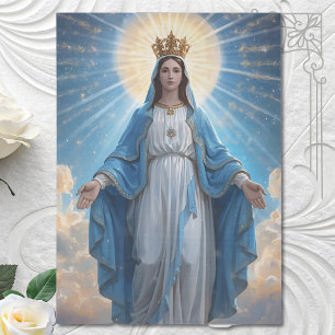 Blue Virgin Mary Heavenly Tissuepapier