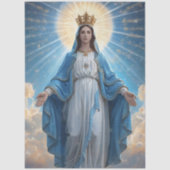 Blue Virgin Mary Heavenly Tissuepapier (Voorkant)