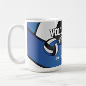 Blue Volleyball Sport Café Mug (Gauche)