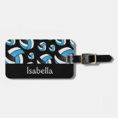 Blue Volleyball Sport Pattern Bagagelabel (Voorkant horizontaal)