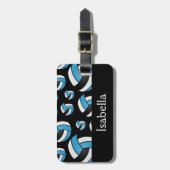 Blue Volleyball Sport Pattern Bagagelabel (Voorkant verticaal)