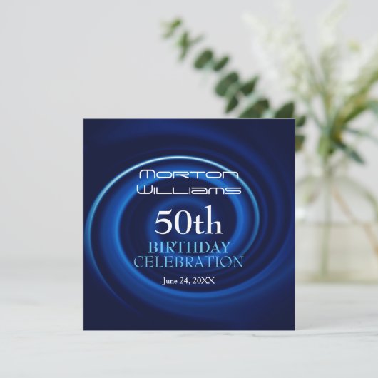 Blue Vortex 50e anniversaire Invitation 2 (Debout devant)