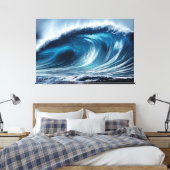 Blue Vortex Canvas Afdruk (Insitu (Slaapkamer))