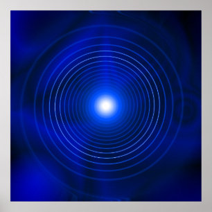 Blue Vortex Poster