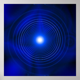 Blue Vortex Poster