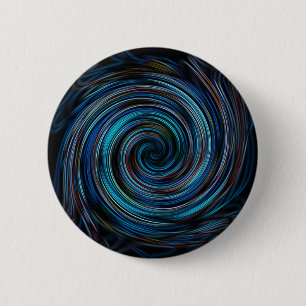 Blue Vortex Spiral Ronde Button 5,7 Cm