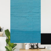 BLUE WALL BRICKS POSTER (Thuiskantoor)