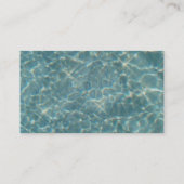 Blue Water Background Pool Service Swimming Lesson Visitekaartje (Achterkant)