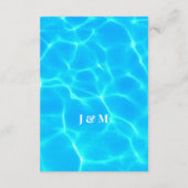 Blue Water Beach & Destination Wedding Ocean Theme Informatiekaartje (Achterkant)