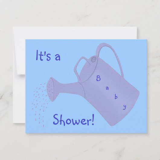 Blue Water Can Custom Baby Shower Invitations (Devant)