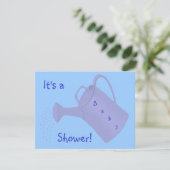 Blue Water Can Custom Baby Shower Invitations (Debout devant)