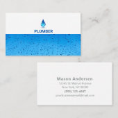 Blue Water Drip Professional Plug Service Visitekaartje (Voorkant / Achterkant)