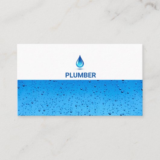 Blue Water Drip Professional Plug Service Visitekaartje (Voorkant)