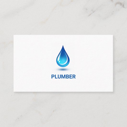 Blue Water Drip Professional Plug Service Visitekaartje (Voorkant)