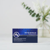 Blue Water Drop Silver Faucet Plumbing Contractor Visitekaartje (Staand voorkant)