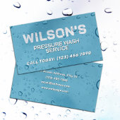Blue water drops washing service Business Card Visitekaartje