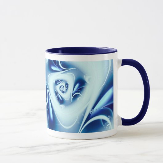 Blue Water Fine Fractal Art Mok (Rechts)