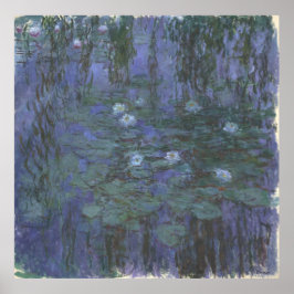 Blue Water Lelies Monet Poster