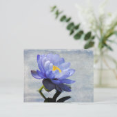 Blue Water Lily briefkaart (Staand voorkant)