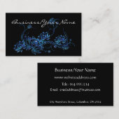 Blue Water Lotus Flower Asian 2 Visitekaartje (Voorkant / Achterkant)