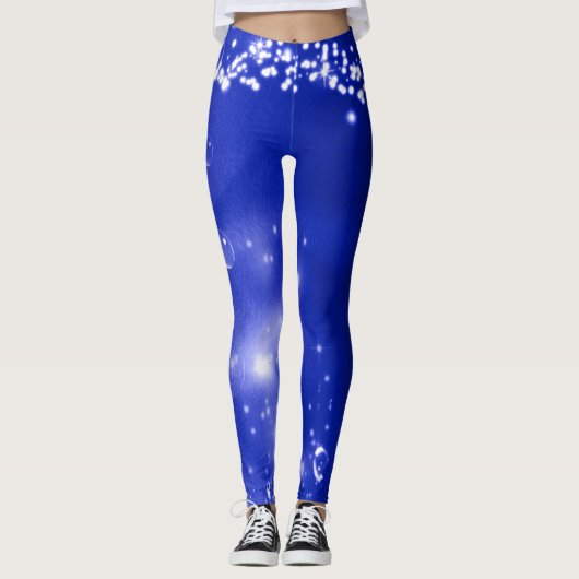Blue Water Splash Leggings (Voorkant)