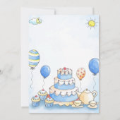 Blue Watercolor Baby Shower Invitation (Dos)