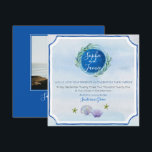 Blue WaterColor Beach Wedding Invitation<br><div class="desc">Invitation au mariage sur la plage</div>