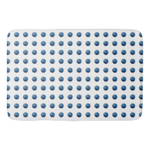 Blue watercolor dots badmat