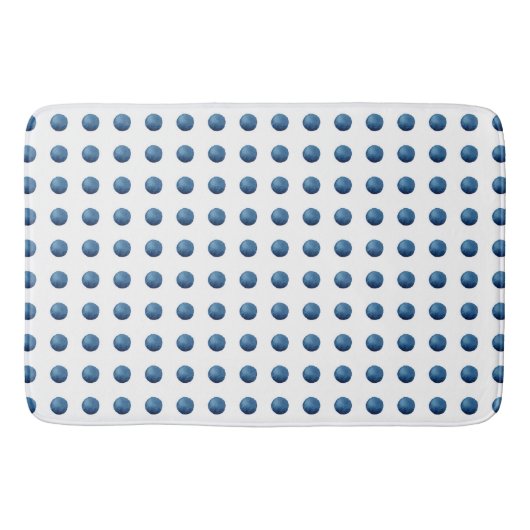 Blue watercolor dots badmat (Voorkant)