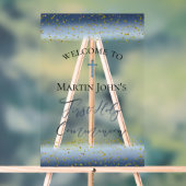 blue watercolor First Communion welcome (Neutre)