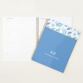 Blue Watercolor Floral Pattern Stylish (Devant avec enveloppe)