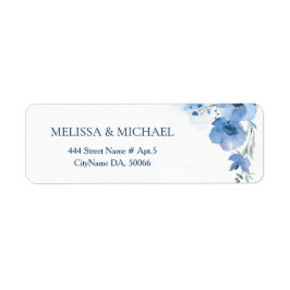 Blue Watercolor Flower | Wedding Etiket