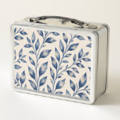 Blue Watercolor Foliage Lunch Box (Dos)