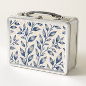 Blue Watercolor Foliage Lunch Box (Devant)