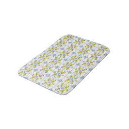 Blue Watercolor French Country Lemon Badmat
