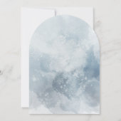  blue watercolor leaves First Holy Communion  Kaart (Achterkant)