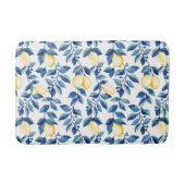 Blue Watercolor Lemon Badmat (Voorkant)