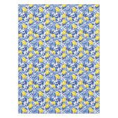Blue Watercolor Lemon Pattern  Tafelkleed (Voorkant)